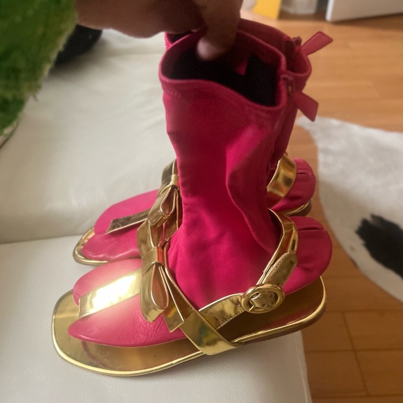 Neon Prada leather sock sandal - Picture 2 of 5